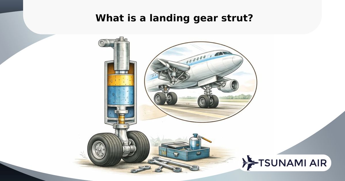 What is a landing gear strut?