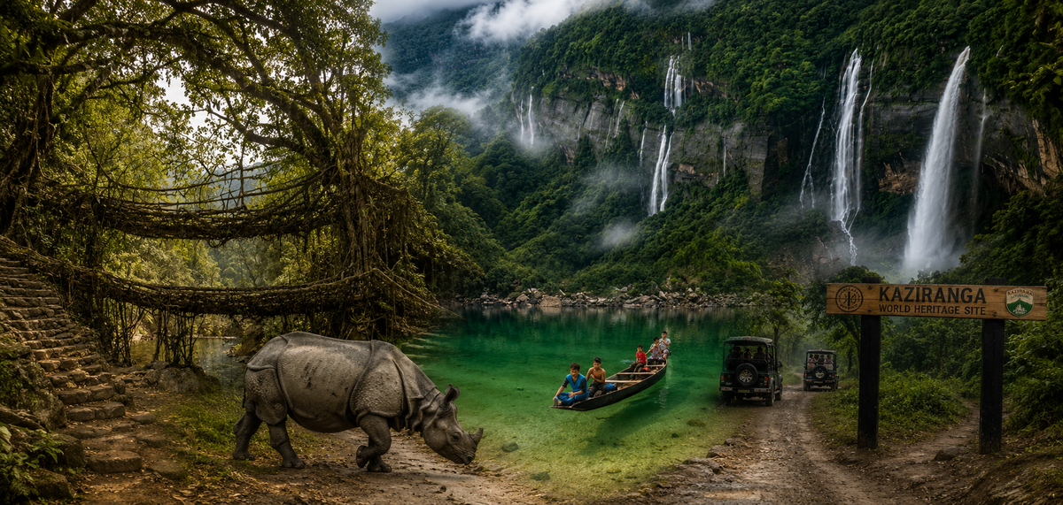 Meghalaya & Kaziranga Tour Package