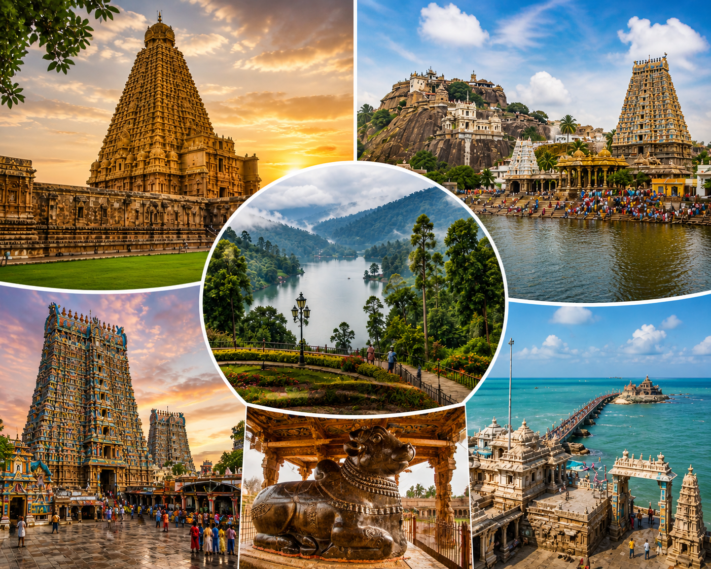  Thanjavur - Tiruchirappalli - Kodaikanal - Madurai - Rameswaram  Temple