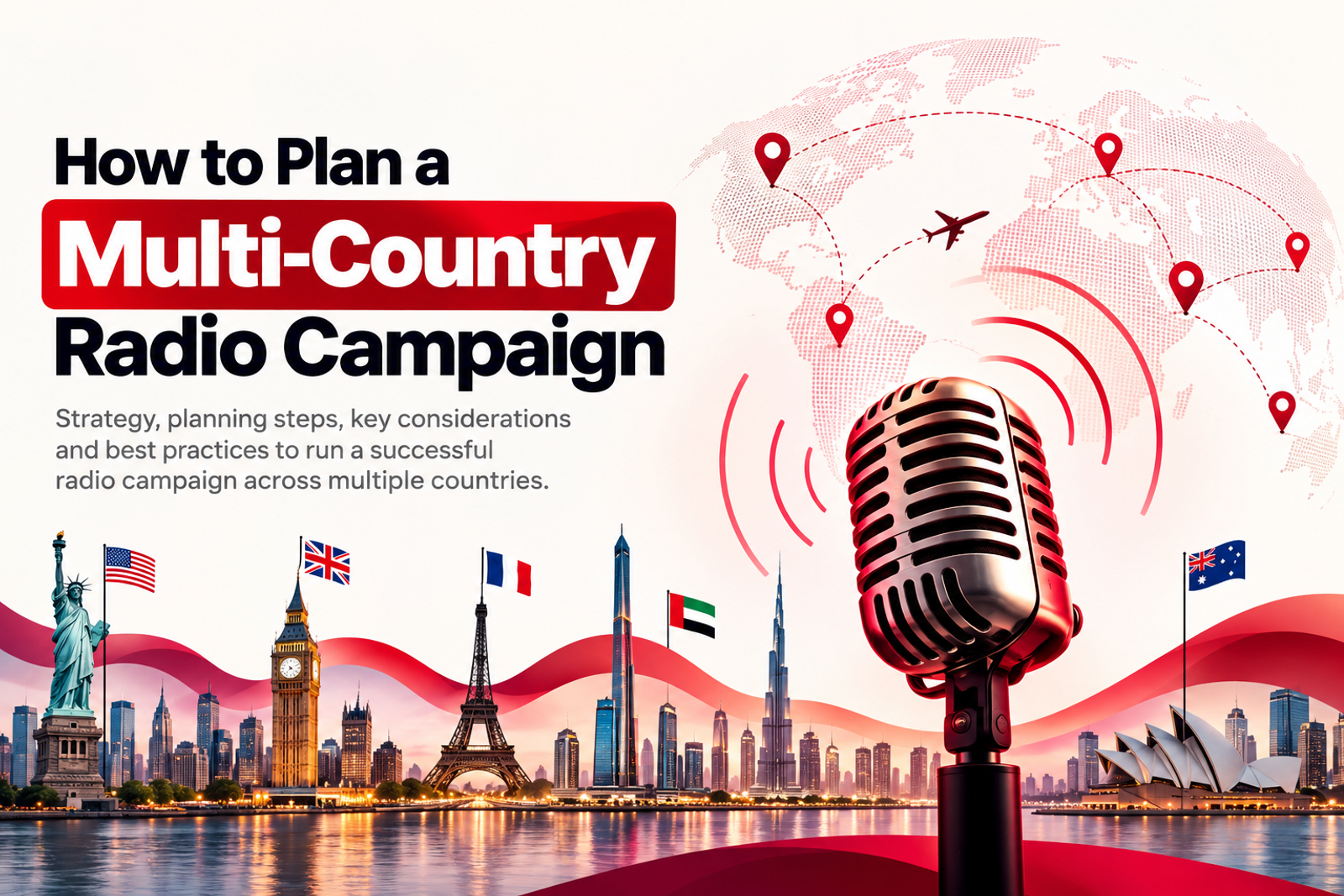 Media planner comparing radio schedules for several countries