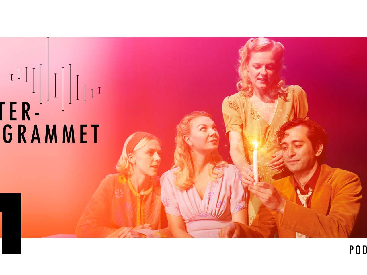 Bilde fra Julemiddag med logoen til Teaterprogrammet