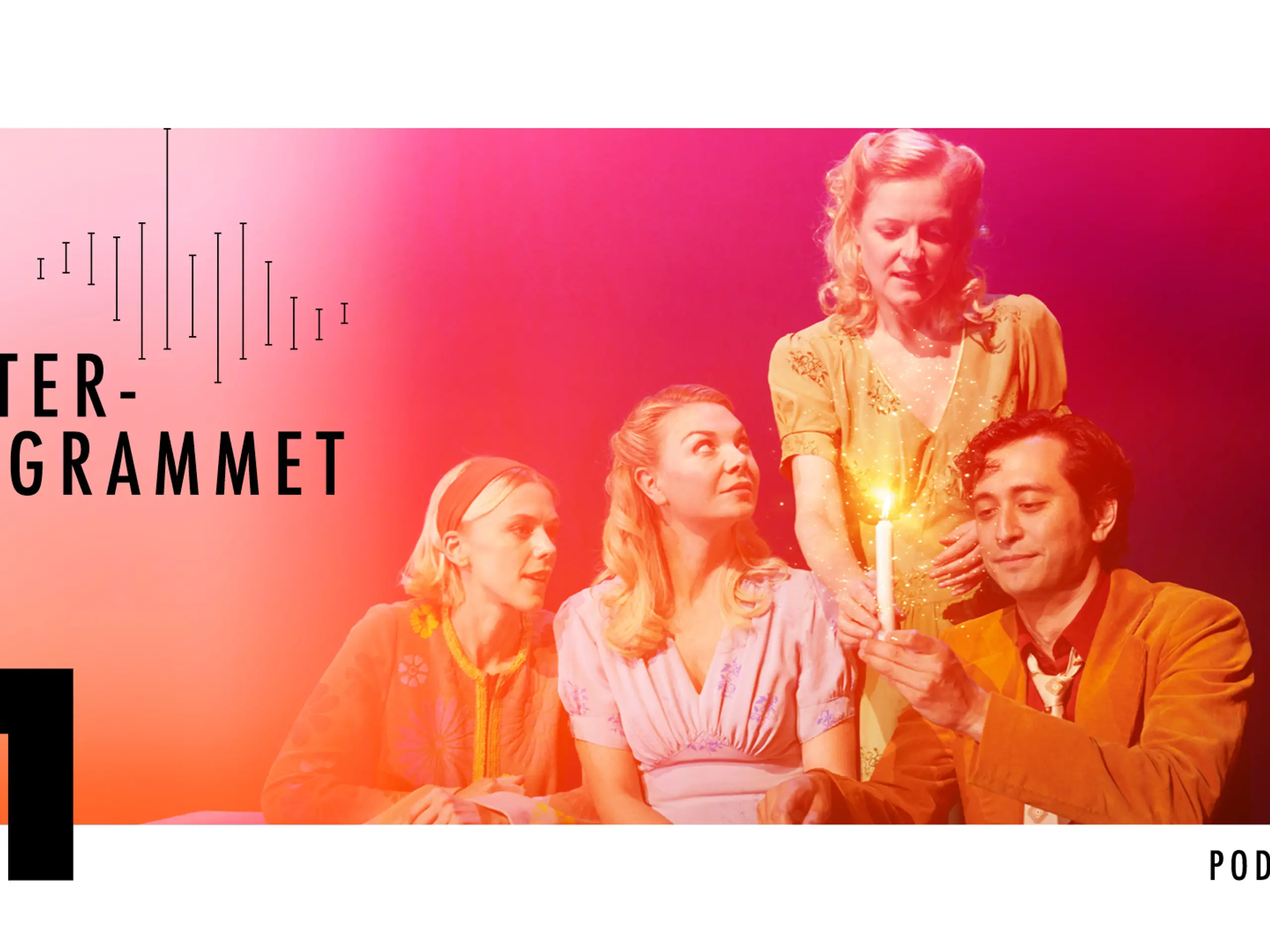 Bilde fra Julemiddag med logoen til Teaterprogrammet