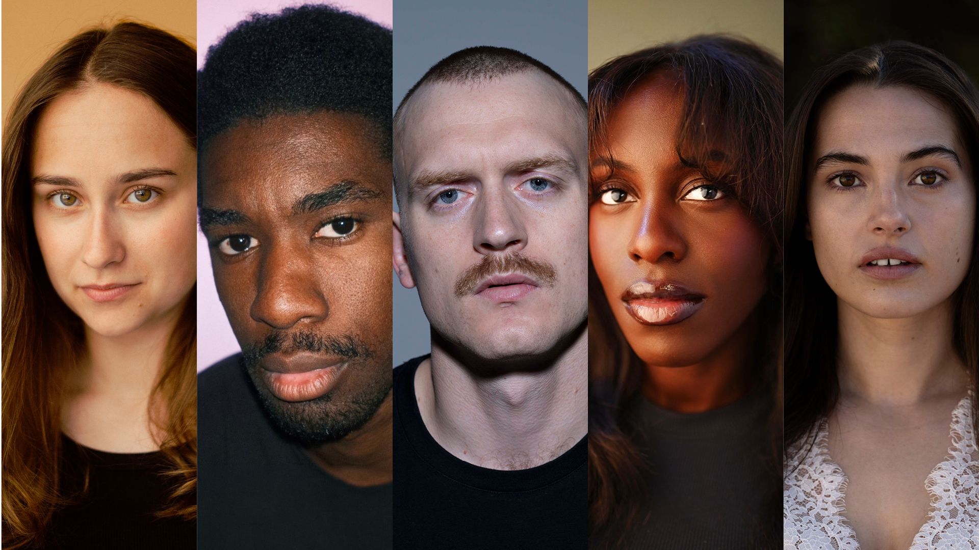 Kollasj med fem personer.