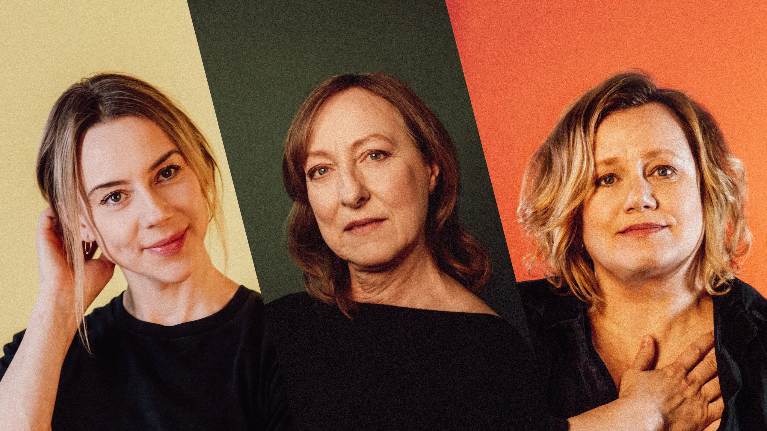 Collage med tre kvinner