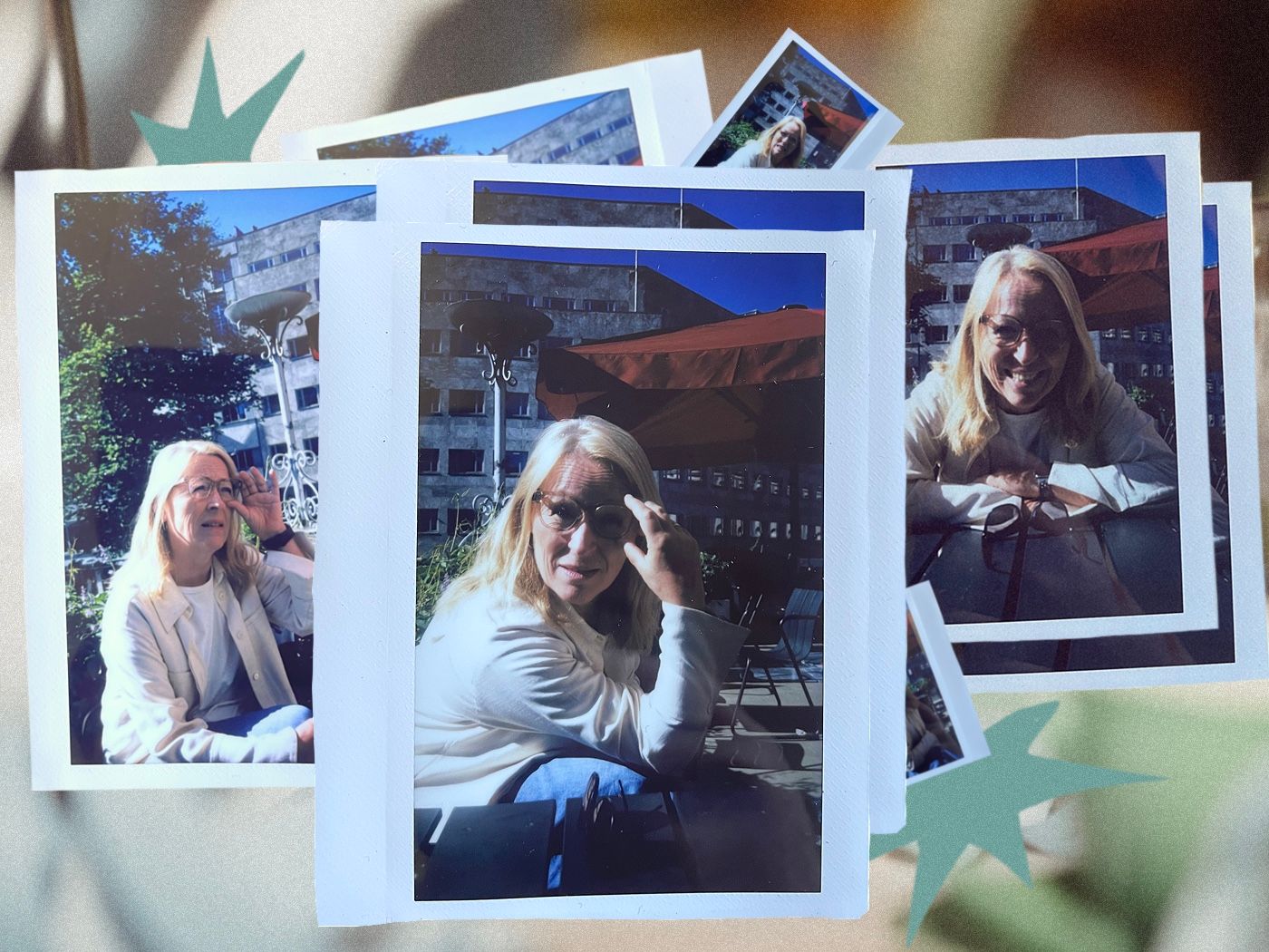 Polaroidbilder av kvinne