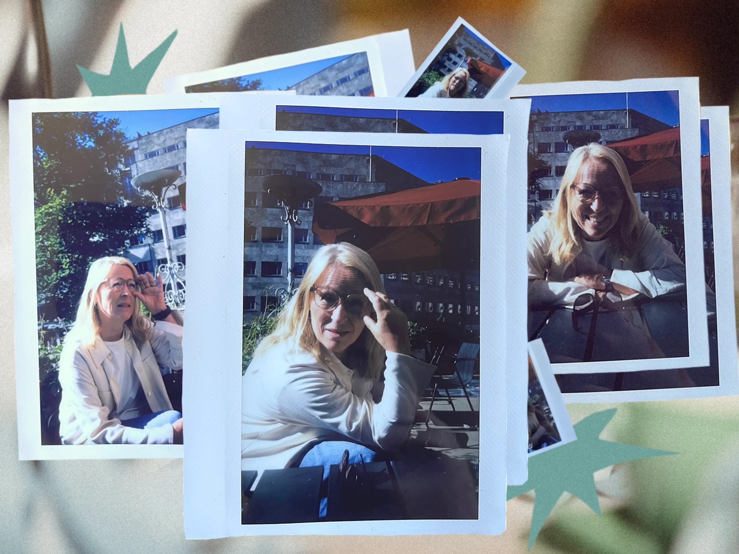 Polaroidbilder av kvinne