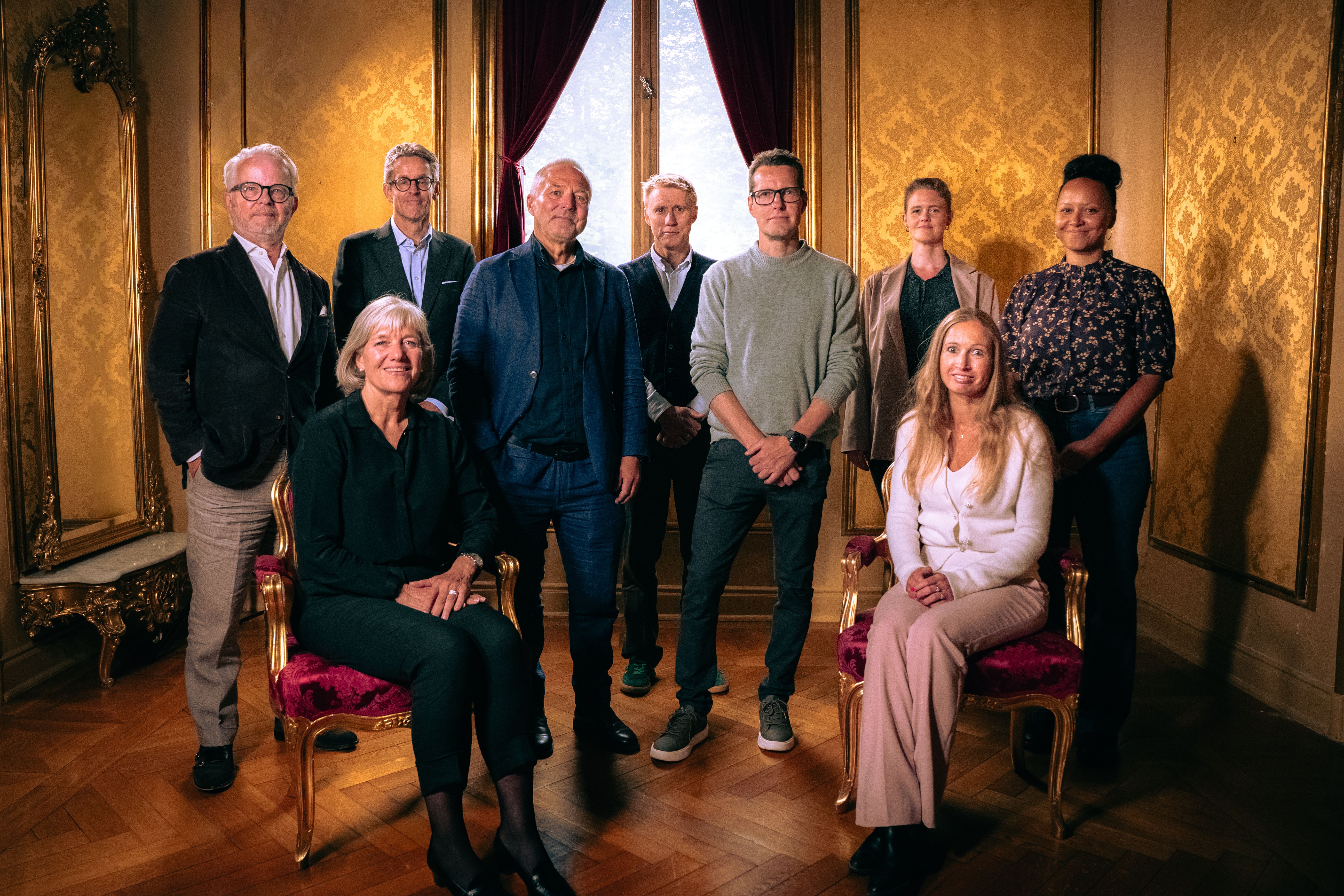 Styret på Nationaltheatret, tatt i Kongelosjen