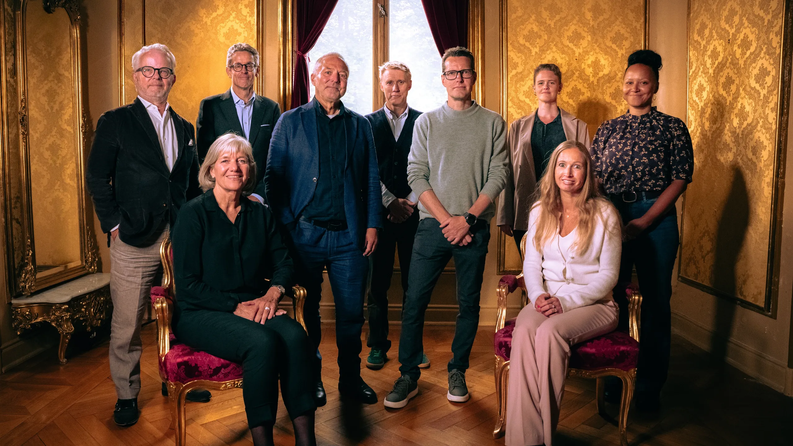 Styret på Nationaltheatret, tatt i Kongelosjen