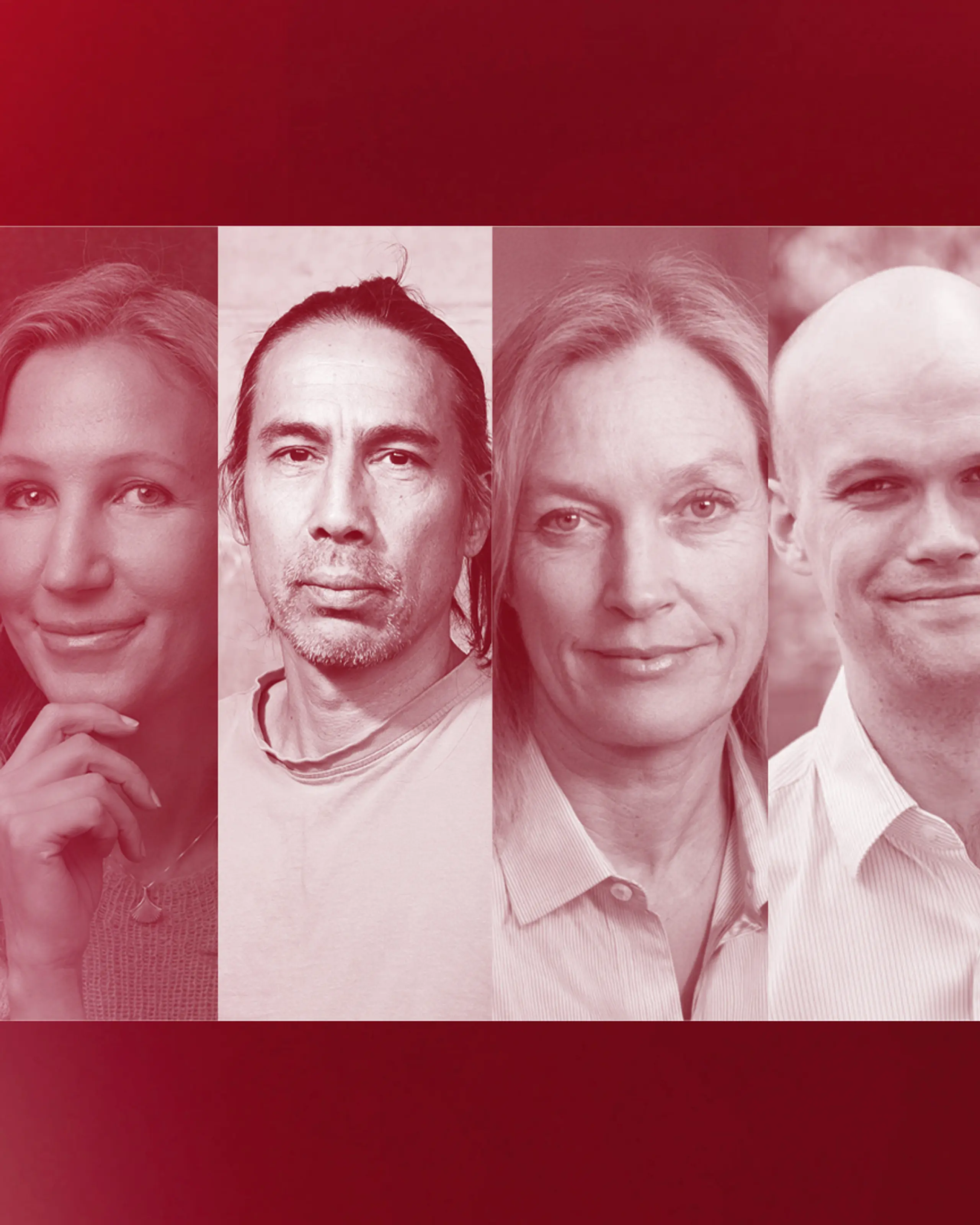 Collage av fire personer