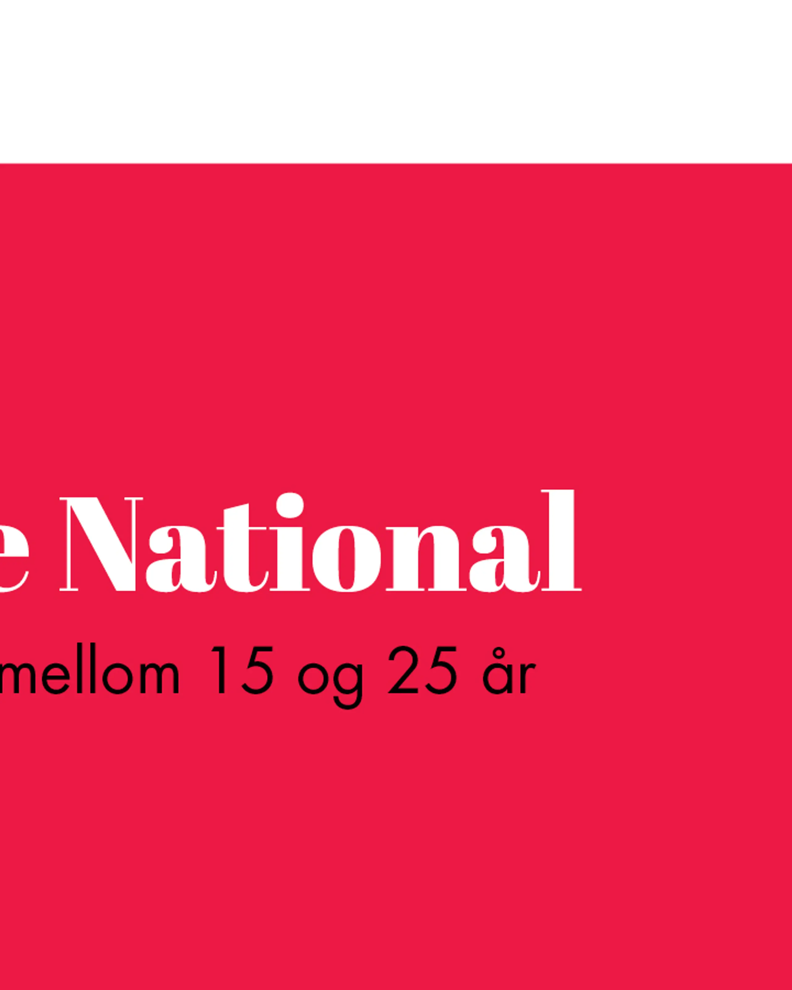 Ung Henrik Ibsen med digitale solbriller og tekst Unge National For deg mellom 15 og 25 år