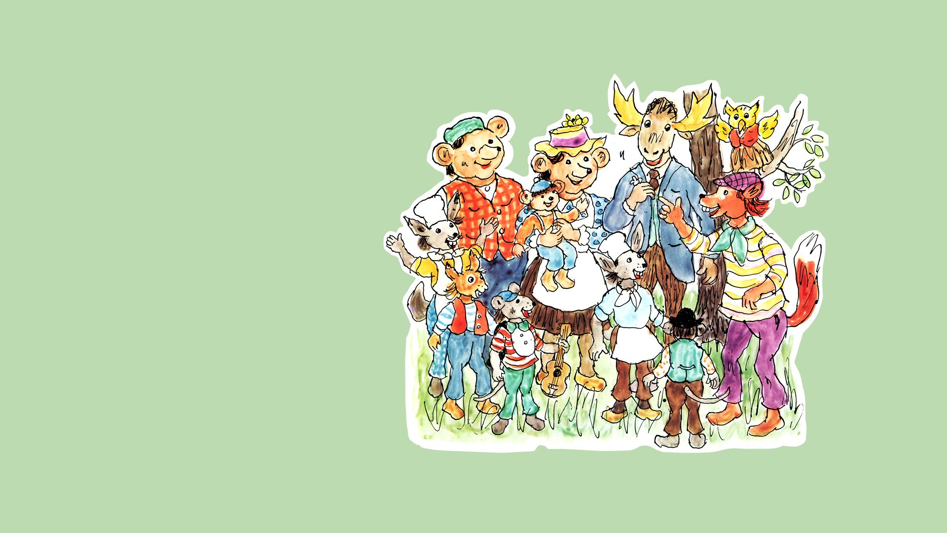 Illustrasjon av Dyrene i Hakkebakkeskogen