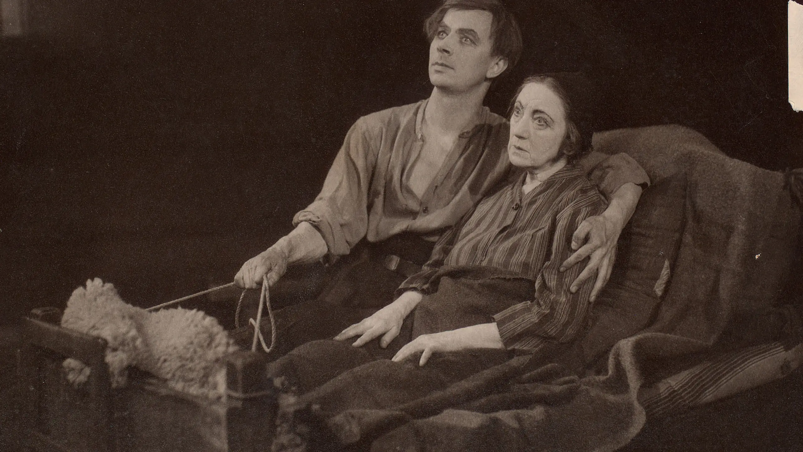 Gammelt bilde fra Mor Aases død