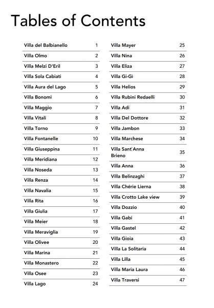 Sommario Guida delle Migliori Ville sul Lago di Como