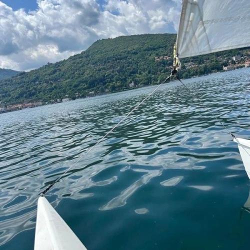 Catamarano in Navigazione sul Lago Maggiore