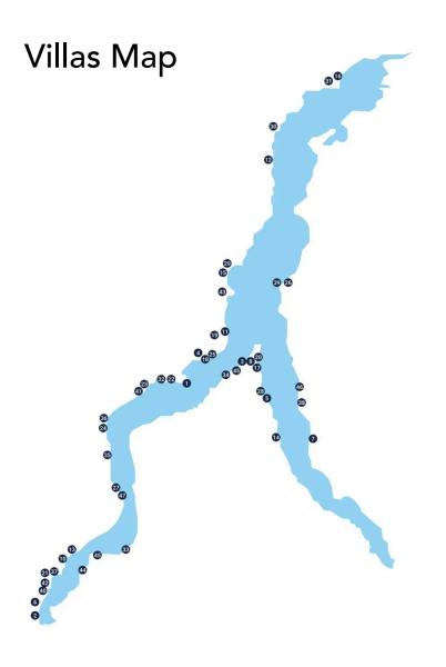 Mappa Completa Guida delle Migliori Ville sul Lago di Como