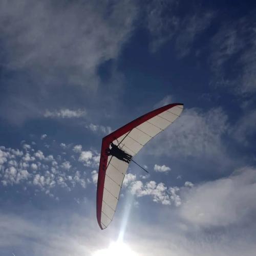 Hang gliding with Sky in the Background