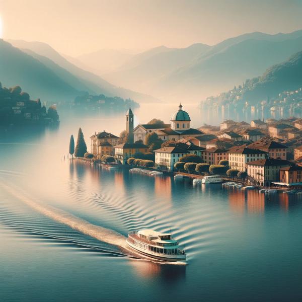 Lake Maggiore imagined by artificial intelligence