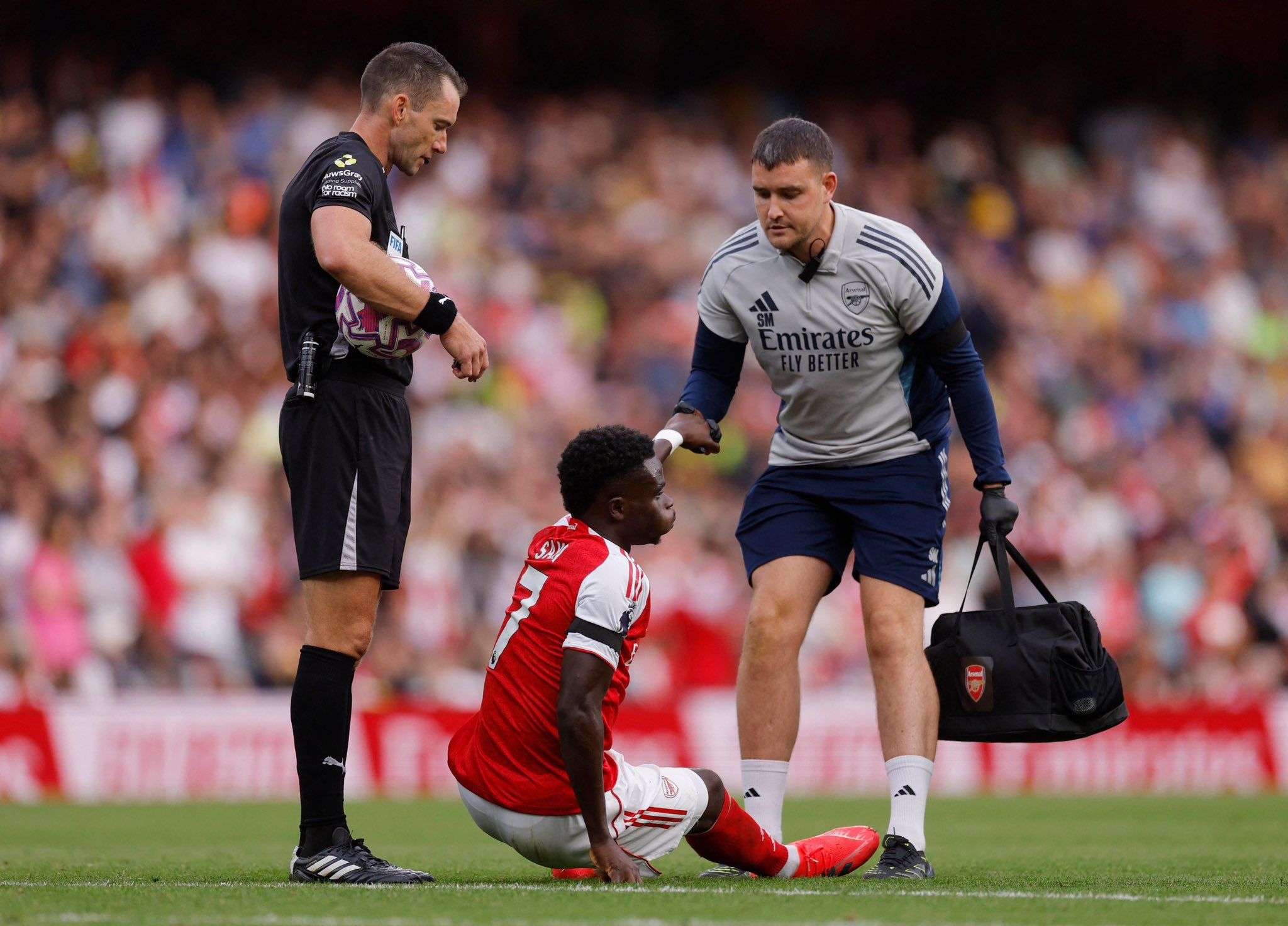 What is the update on Bukayo Saka's injury? — Sports story on dripviewz