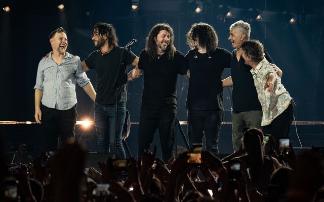 Foo Fighters jammed with Dave Grohl's daughter's boyfriend and a man dressed as Mentos in Liverpool