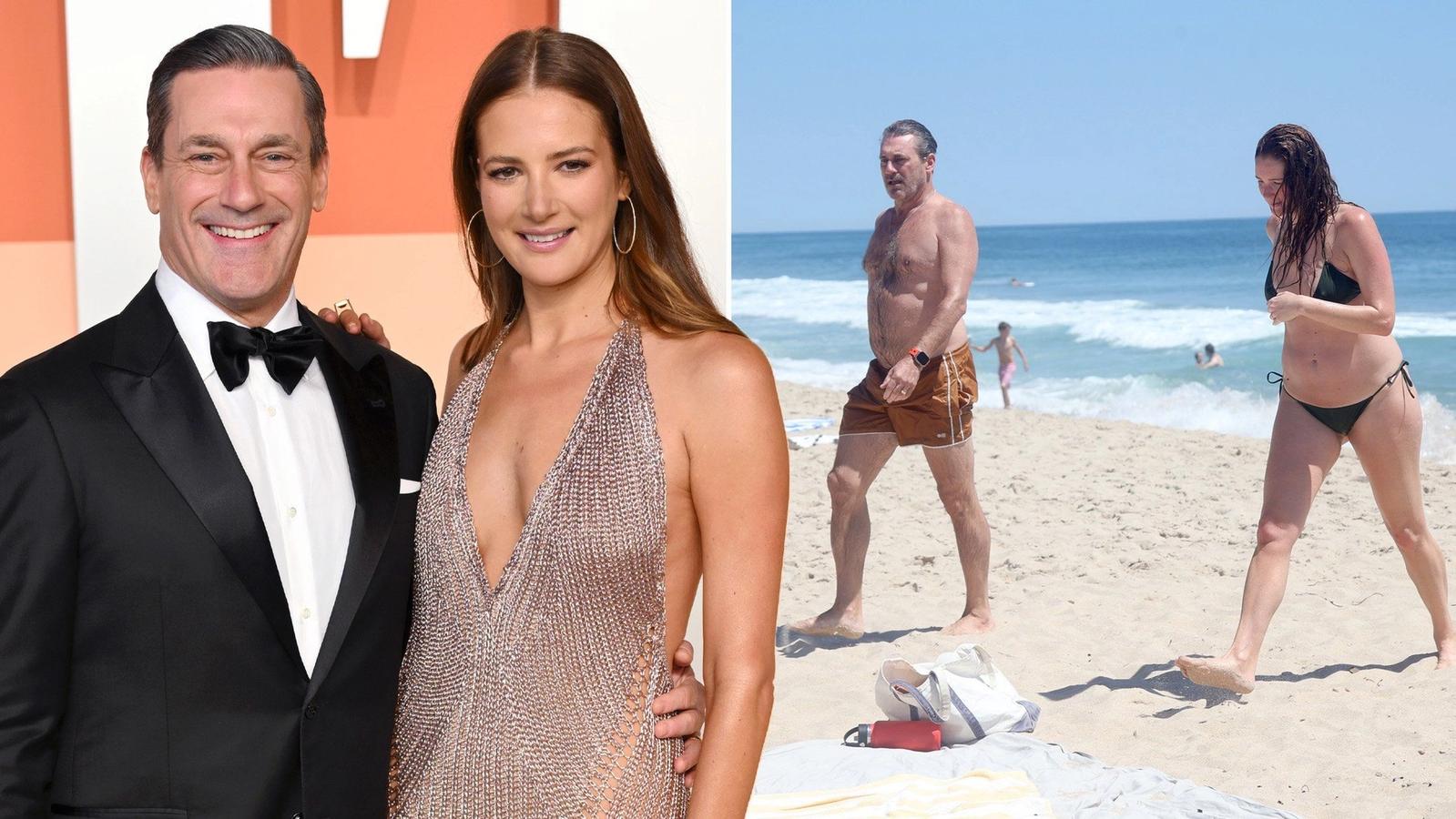 Jon Hamm, 55, expecting first child with wife Anna Osceola, 38, as she debuts baby bump — News news on dripviewz
