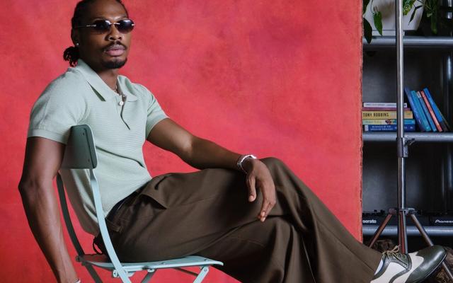 This Mike Afolarin Look Is Exactly How to Wear a Knit Polo With Wide-Leg Trousers — Movies story on dripviewz