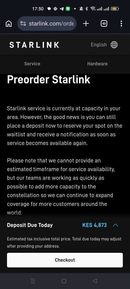 Starlink pauses new subscriptions in parts of Kenya after demand surges