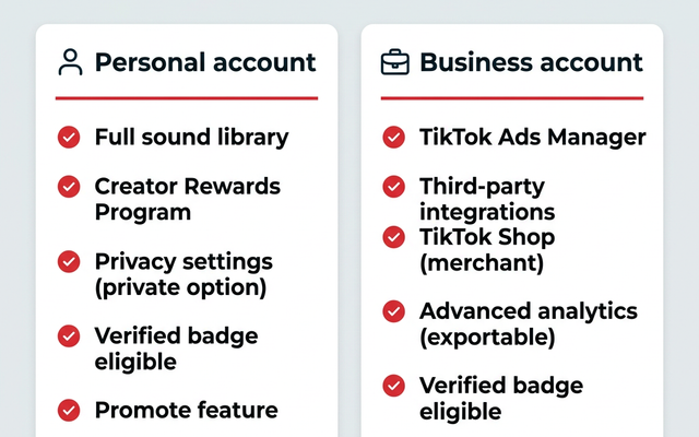 TikTok Account Types