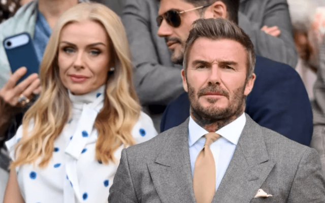 David Beckham awkwardly sits near Katherine Jenkins at Wimbledon after feud
