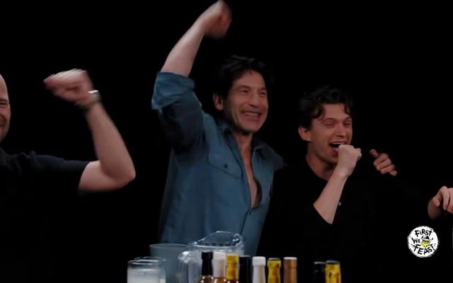 Tom Holland actually just vomited on camera, his reaction is insane