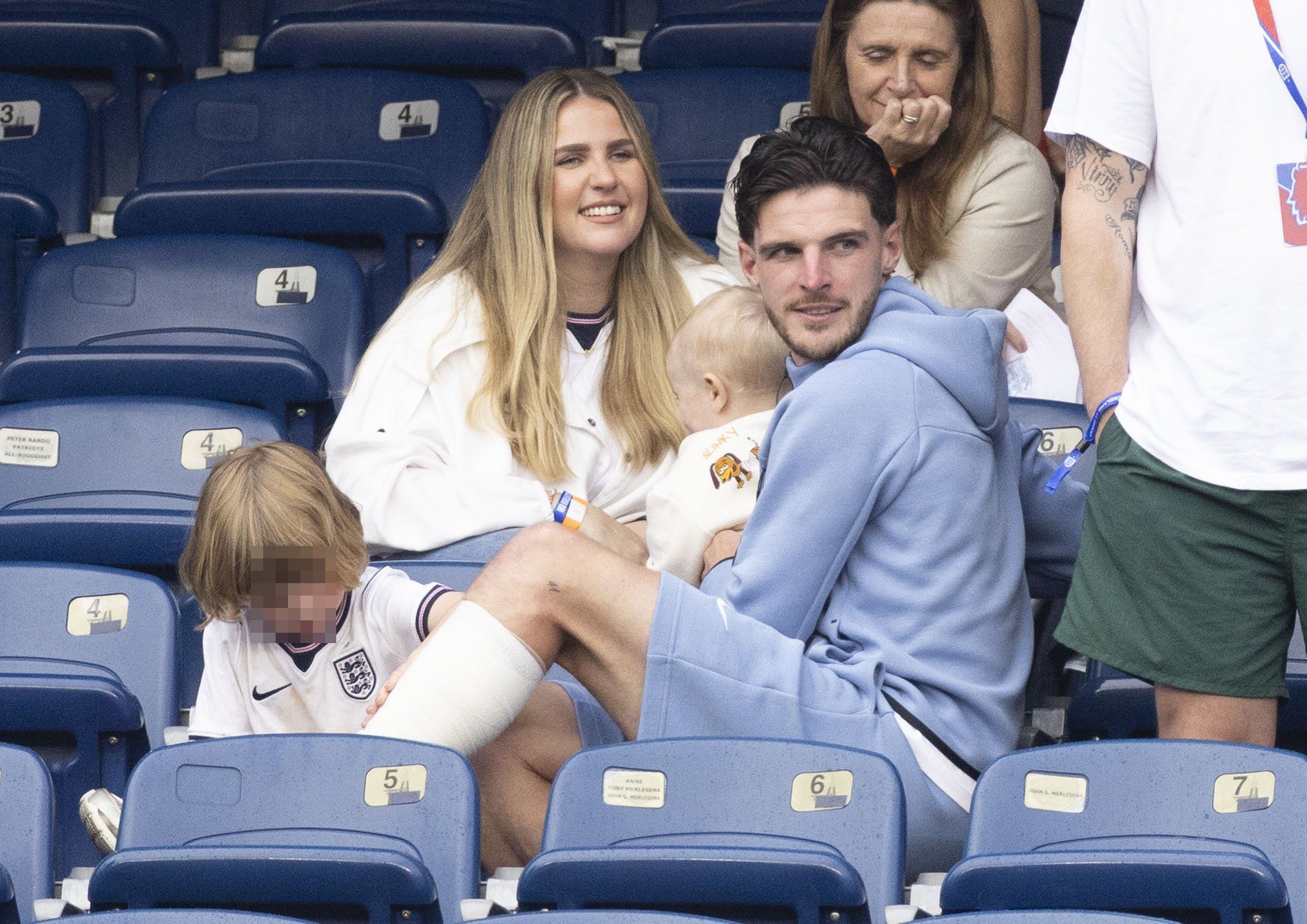 Declan Rice seen holding baby after World Cup match as girlfriend returns to public eye