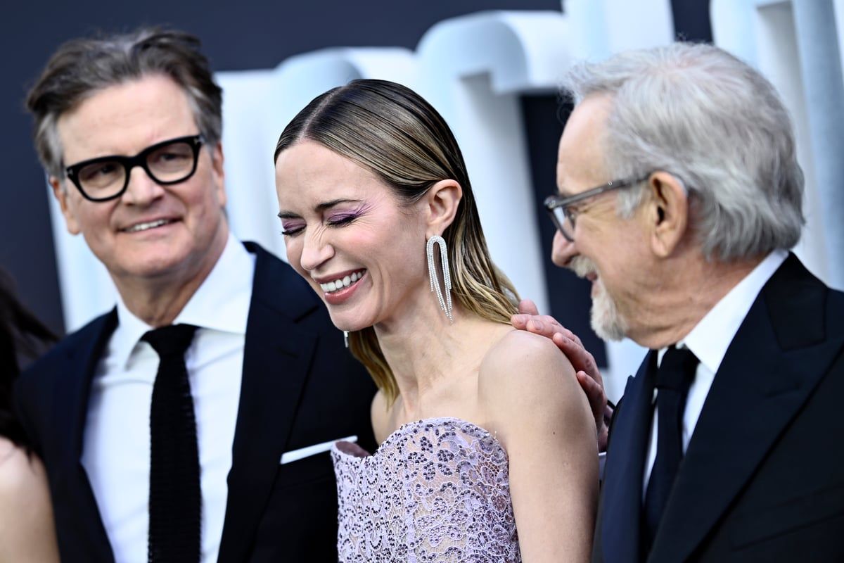 Emily Blunt and Colin Firth join Steven Spielberg at London premiere of new movie Disclosure — News story on dripviewz