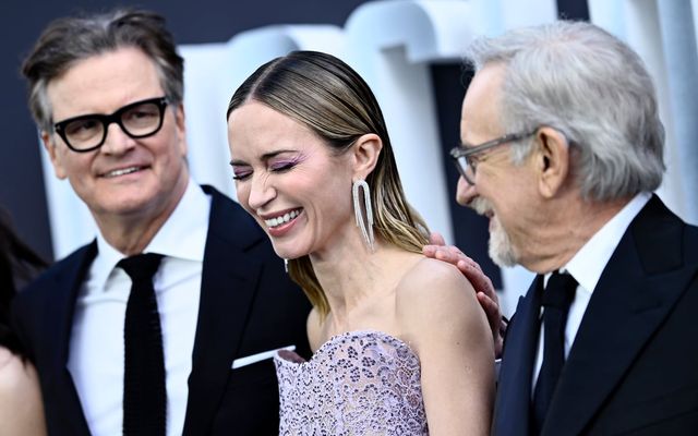 Emily Blunt and Colin Firth join Steven Spielberg at London premiere of new movie Disclosure — News story on dripviewz