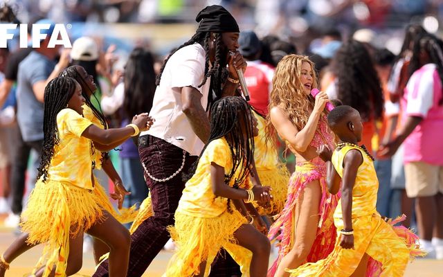 Watch Burna Boy, Shakira & the Ghetto Kids Perform 'Dai Dai' at the FIFA World Cup Final Halftime Show