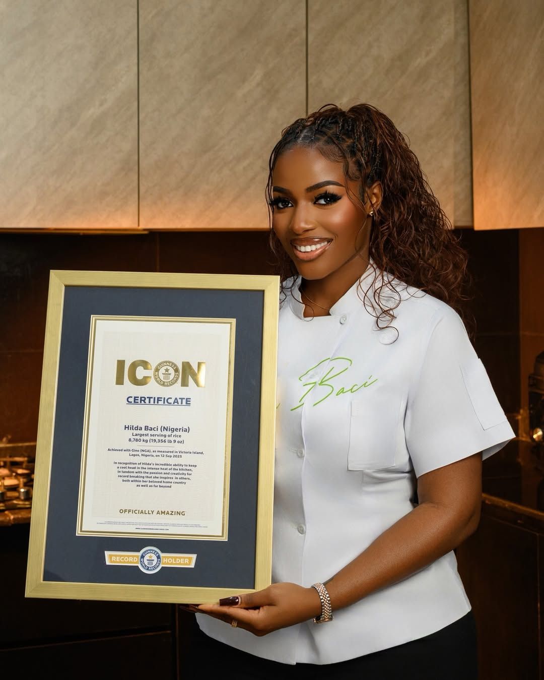 Hilda Baci Named Official Guinness World Records Icon: The First Nigerian to Receive the Honour