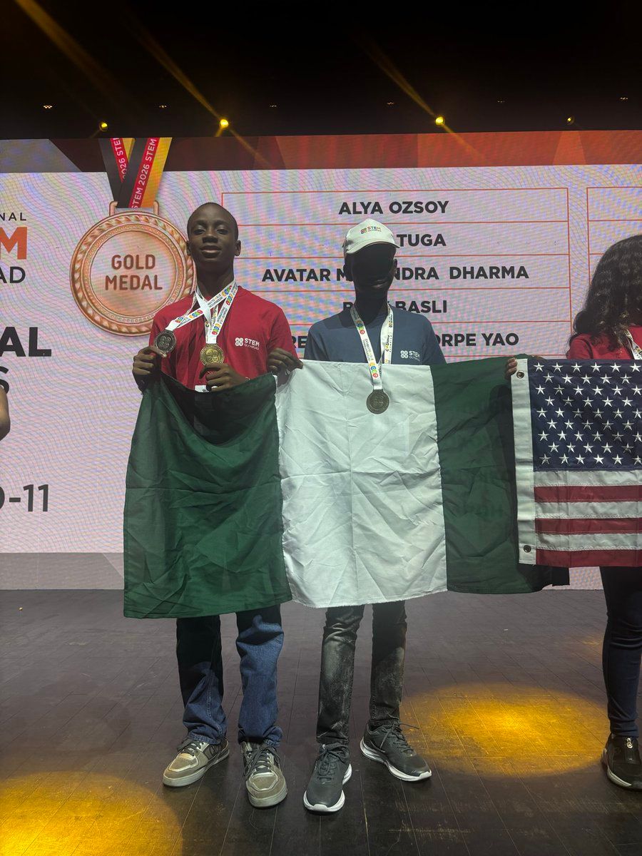 Nigeria's Three Young STEM Stars Win Gold at the 2026 International STEM Olympiad in Rome