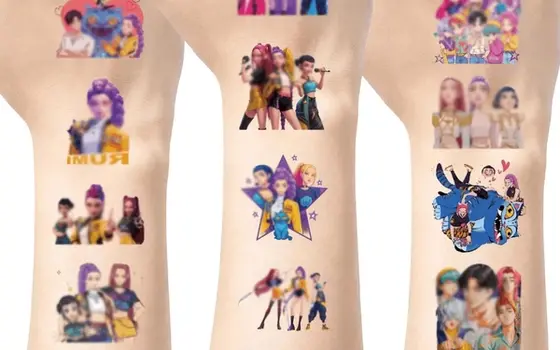 These 'KPop Demon Hunters' Temporary Tattoos Let You Rep Your Favorite Characters and Display Glow-in-the-Dark Demon Markings