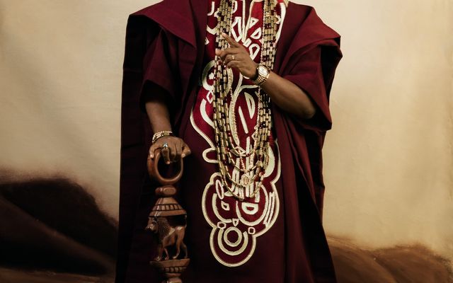 Lateef Adedimeji's Wine Agbada Look Is Everything We Love About Nigerian Menswear — News story on dripviewz
