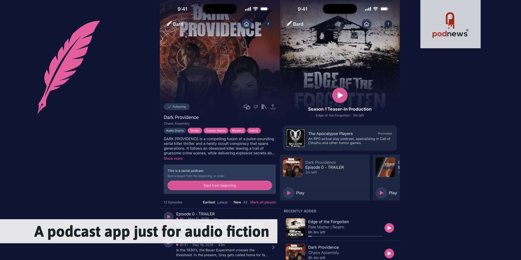 A podcast app just for audio fiction