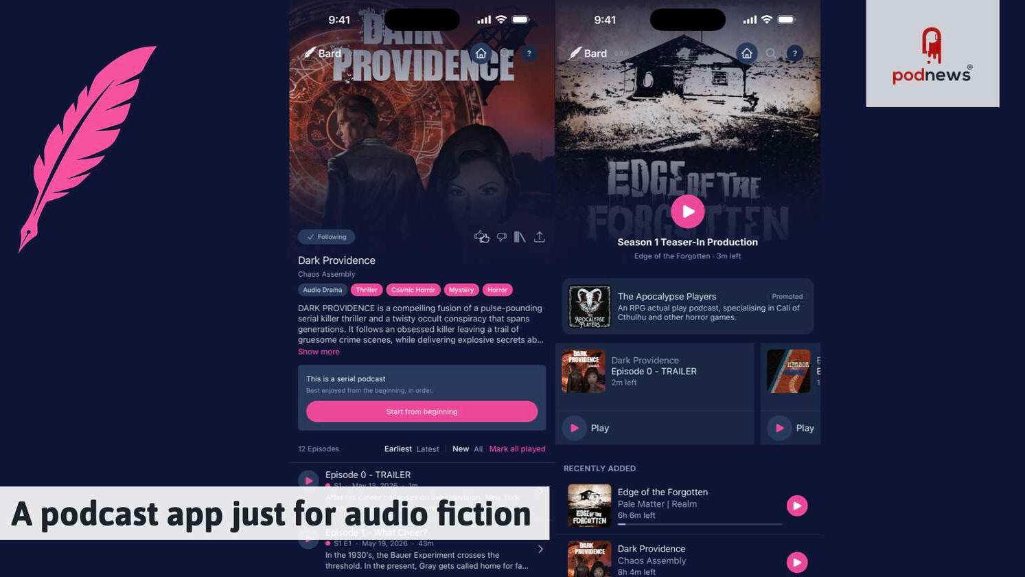 A podcast app just for audio fiction — Podcasts news on dripviewz