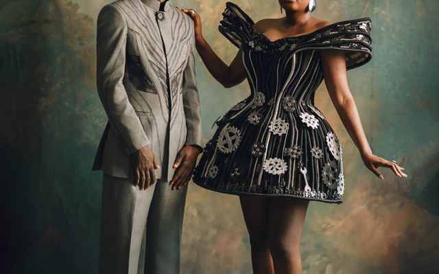 Jarvis Said Human AI and Turned Her Wedding Reception Dress into Wearable Art — News story on dripviewz