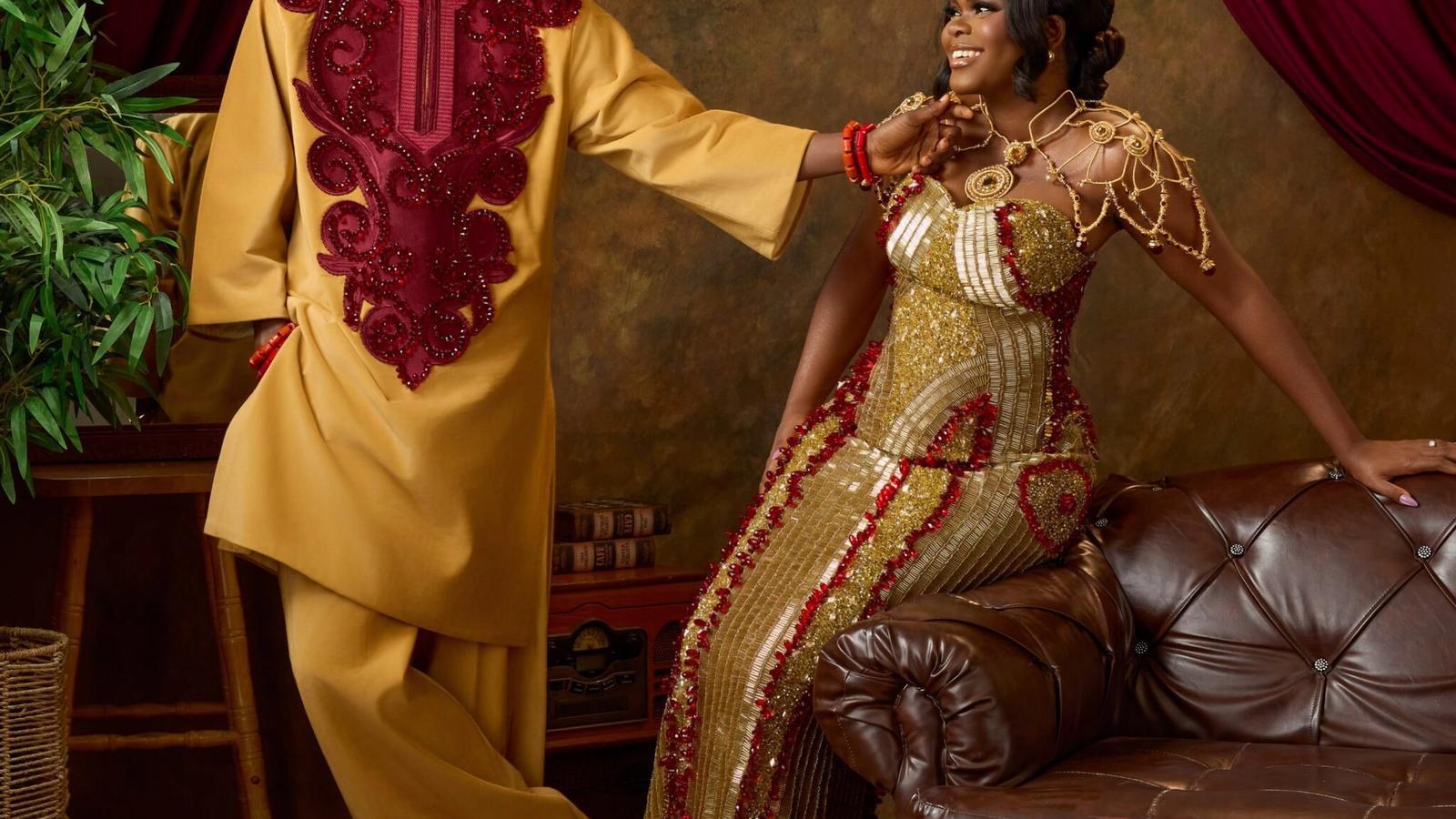 Peller & Jarvis Served Gold, Crimson & Velvet Royalty at Their Traditional Wedding Reception — News news on dripviewz