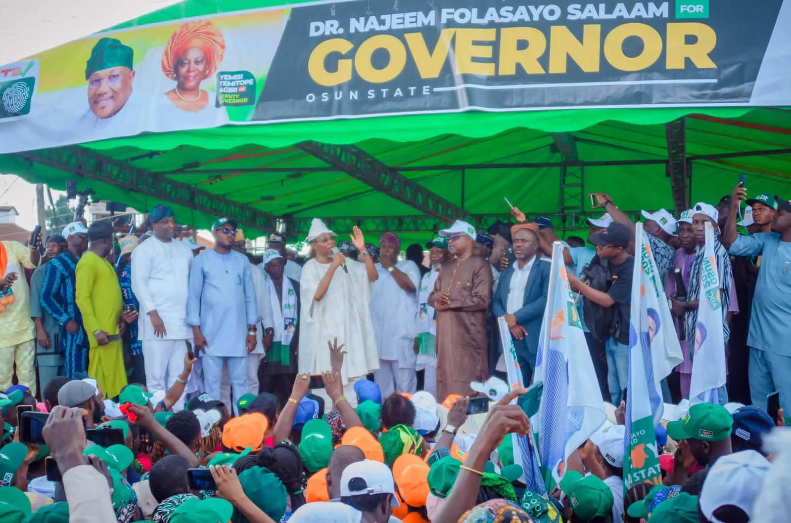 Osun election: Atiku, Aregbesola storm Osogbo for Najeem Salaam — Politics story on dripviewz
