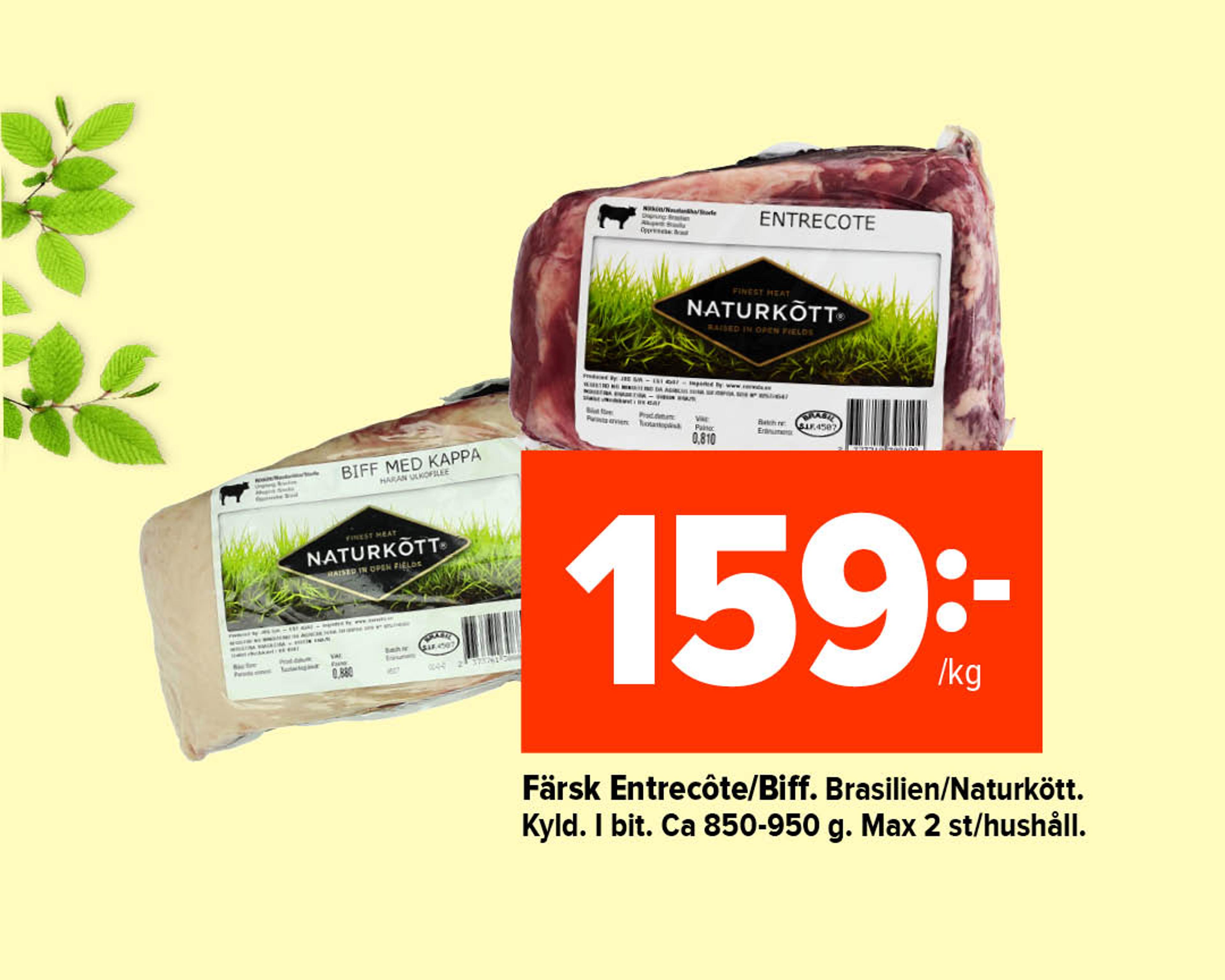 Färsk entrevote/Biff