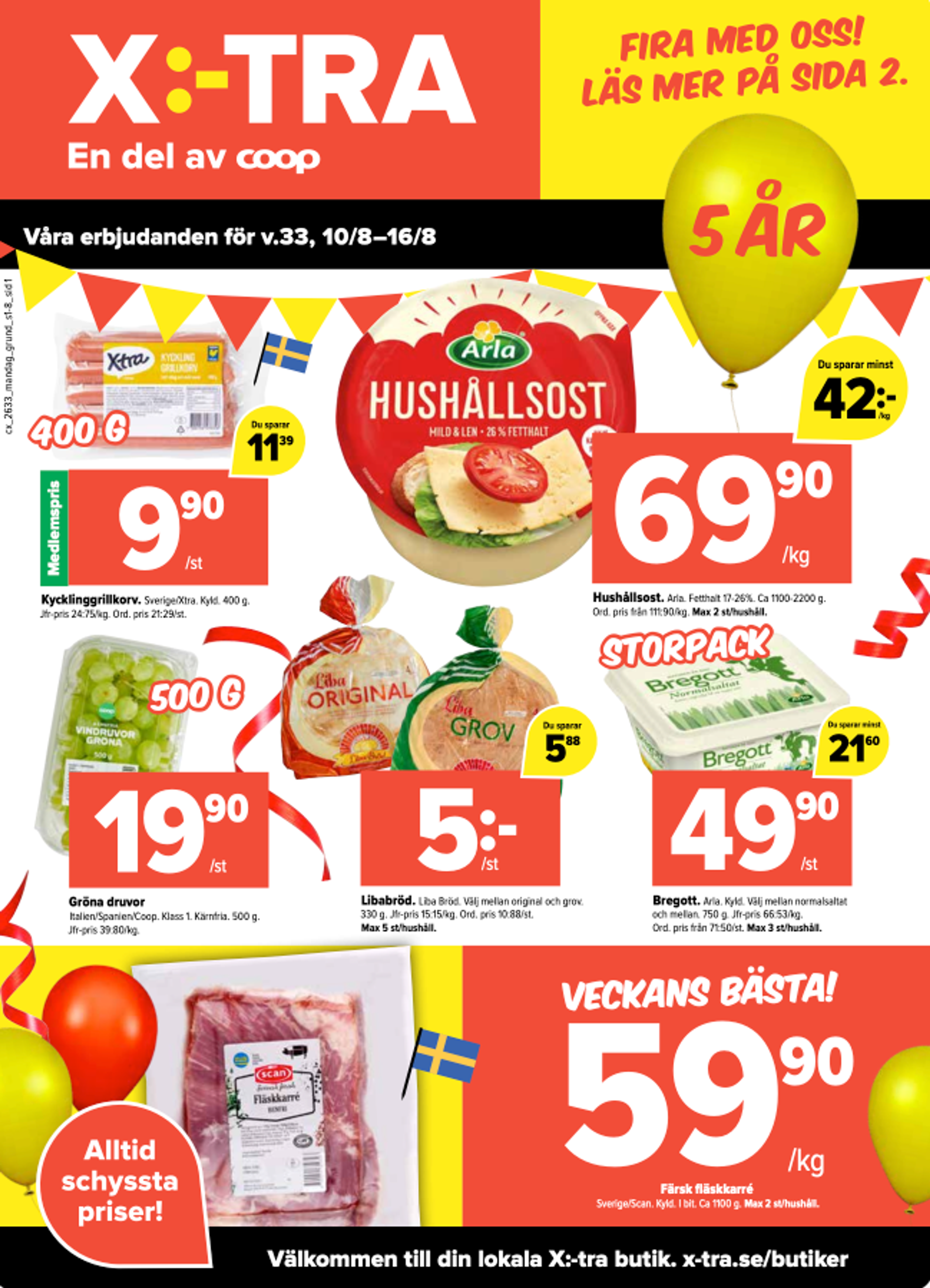 Våra erbjudanden för v.33, 10/8-14/8