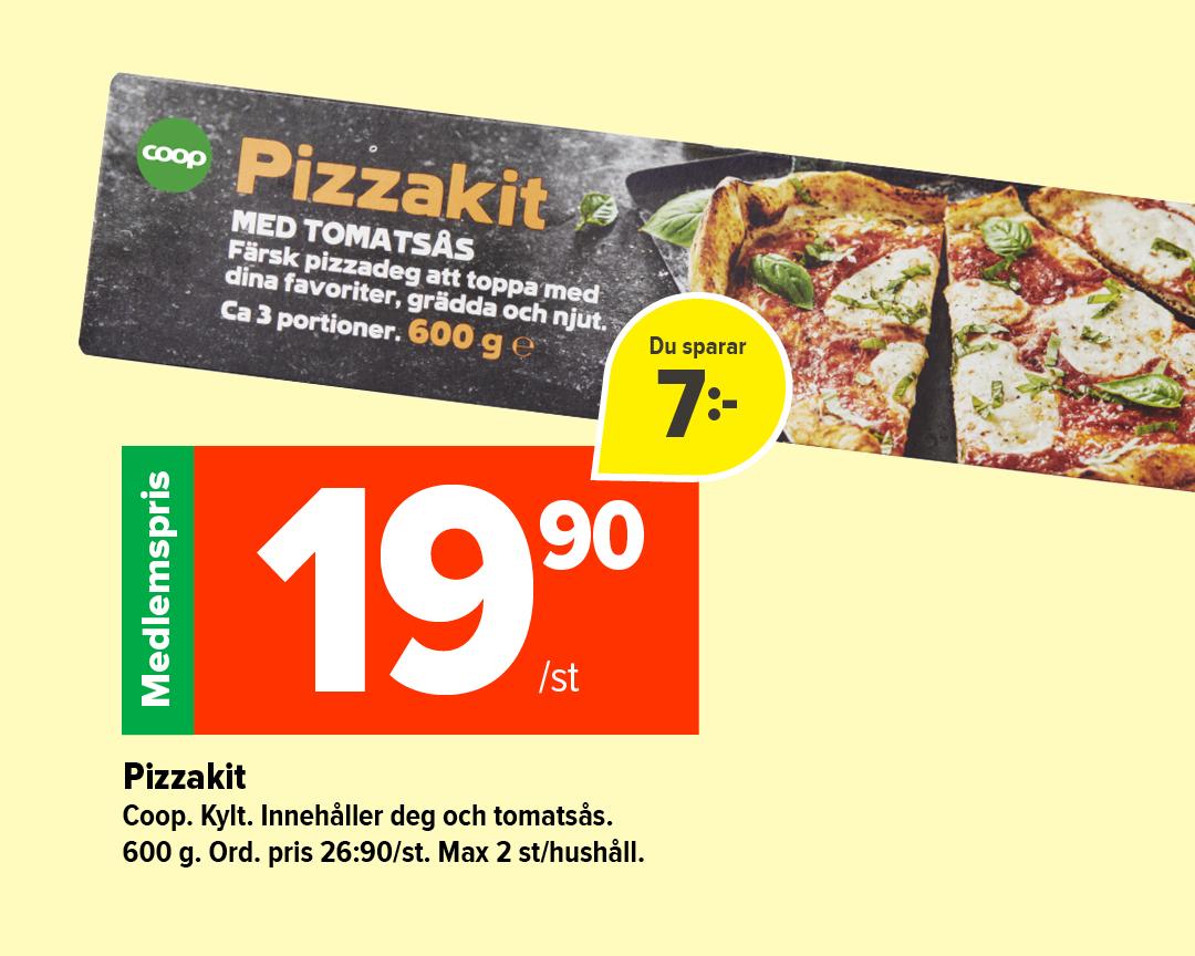 Pizzakit 19:90/st