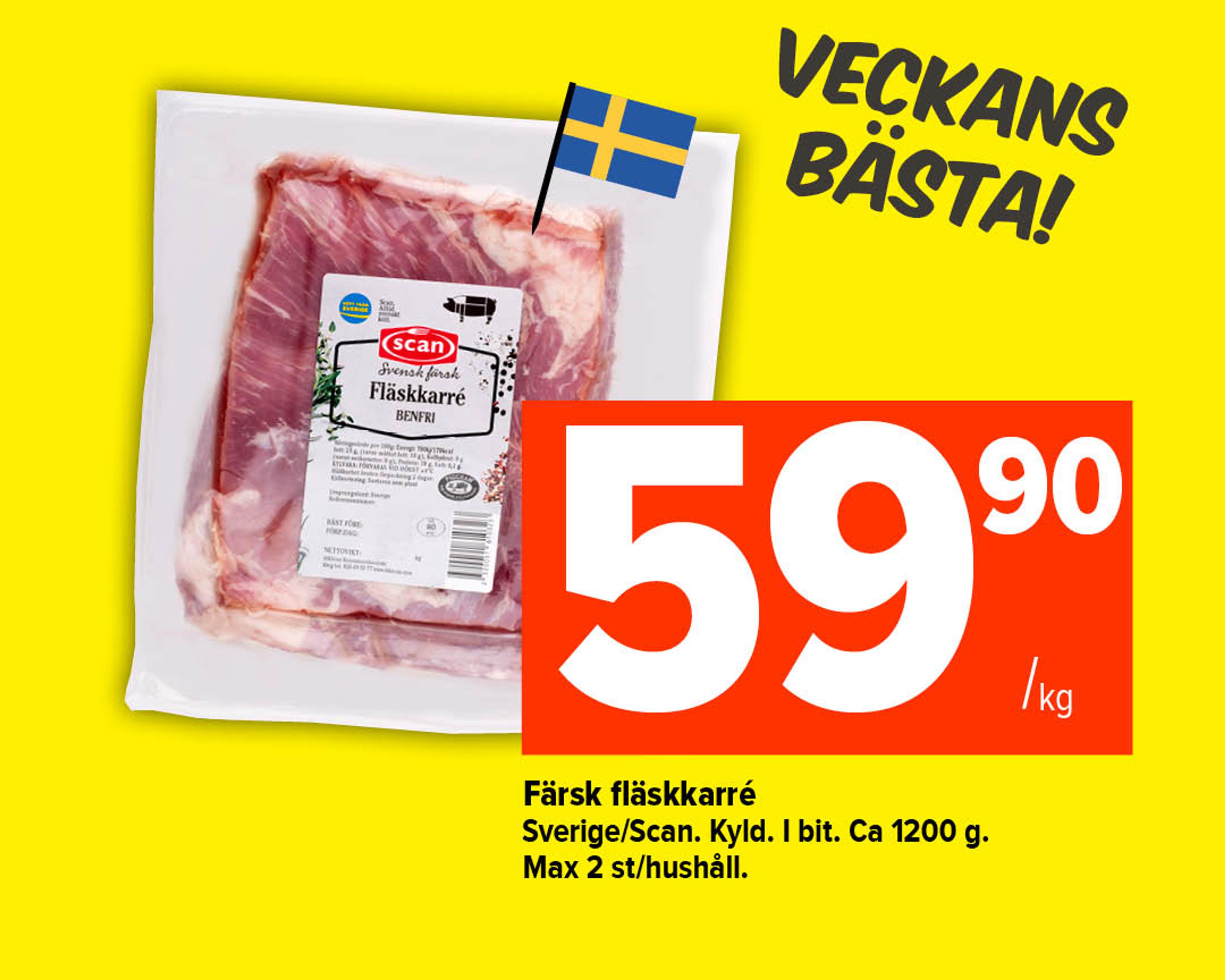Färsk fläskkarré