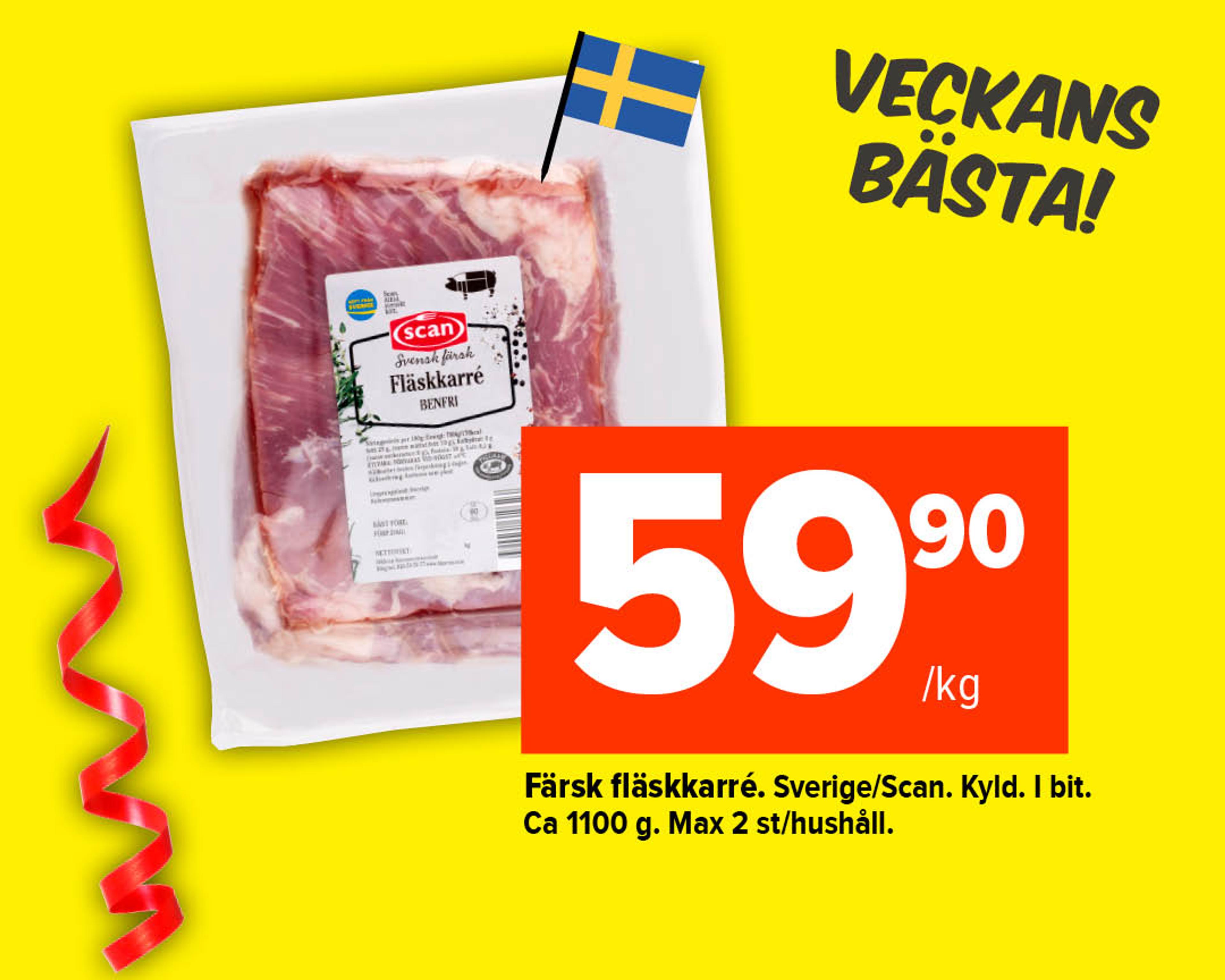 Färsk flässkarré