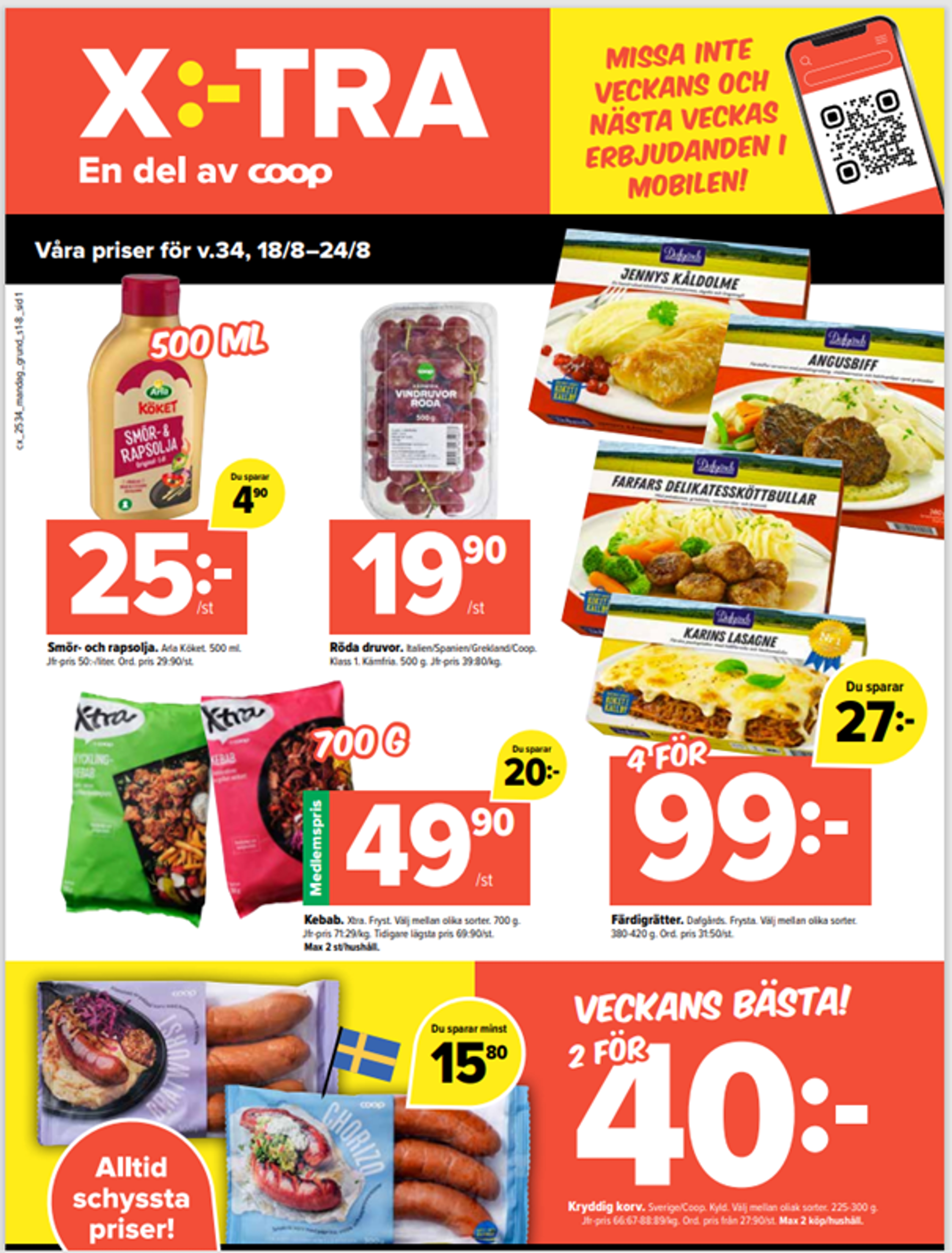 X:-tra reklamblad, vecka 34