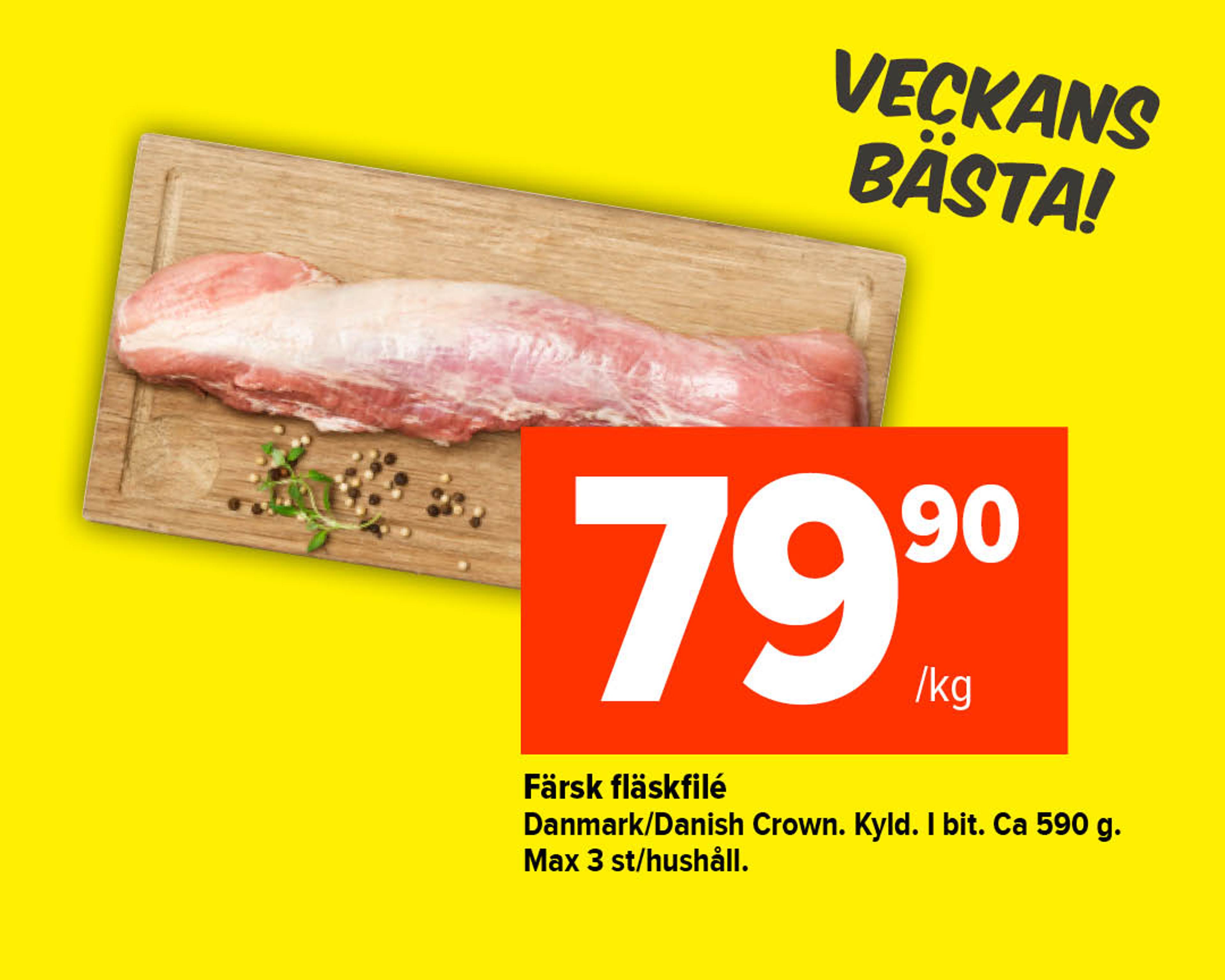 Färsk fläskfilé