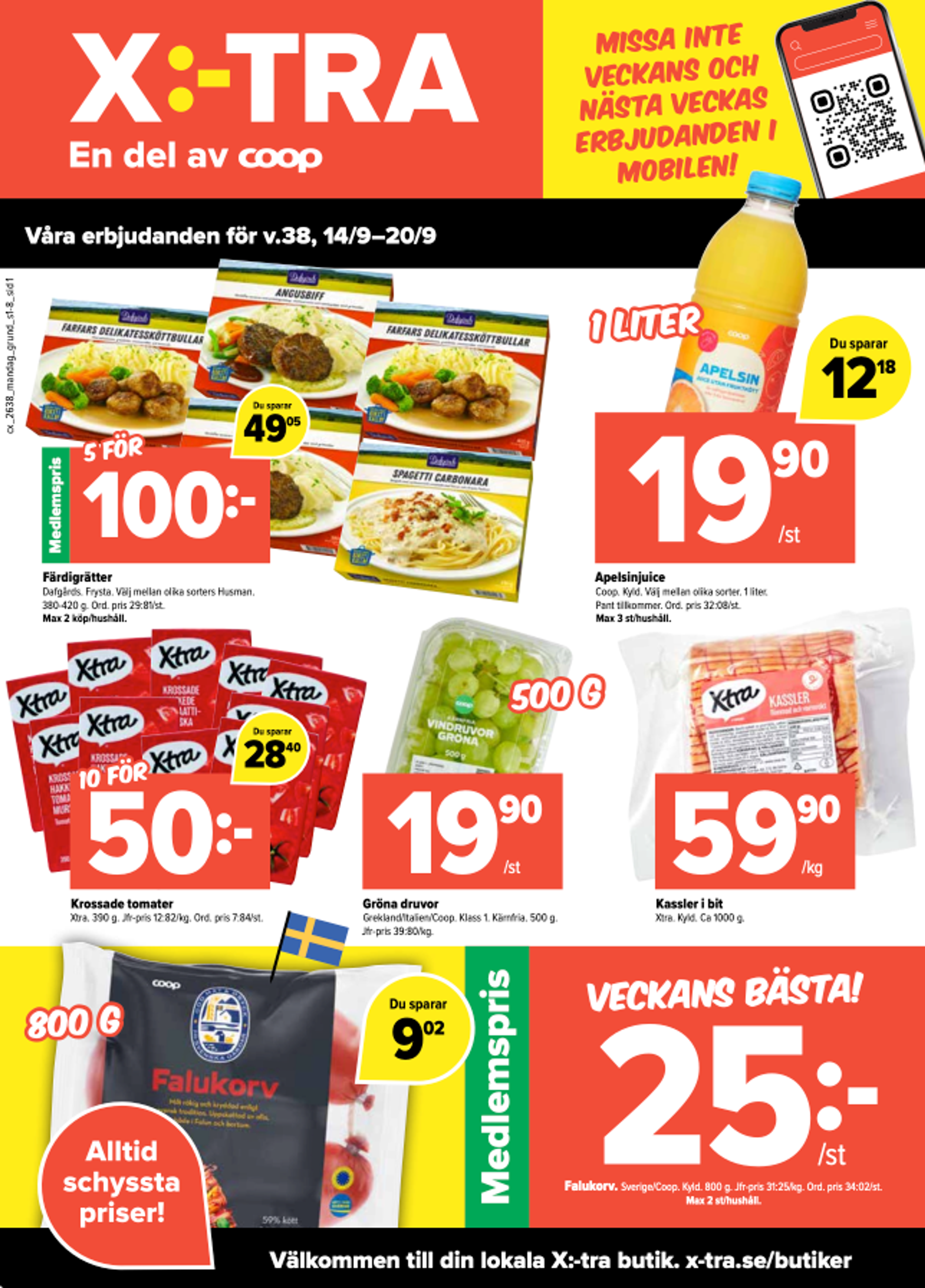 Våra erbjudanden för v.38, 14/9-20/9